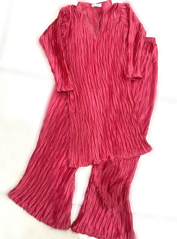 Pleated Pink Co-ord set