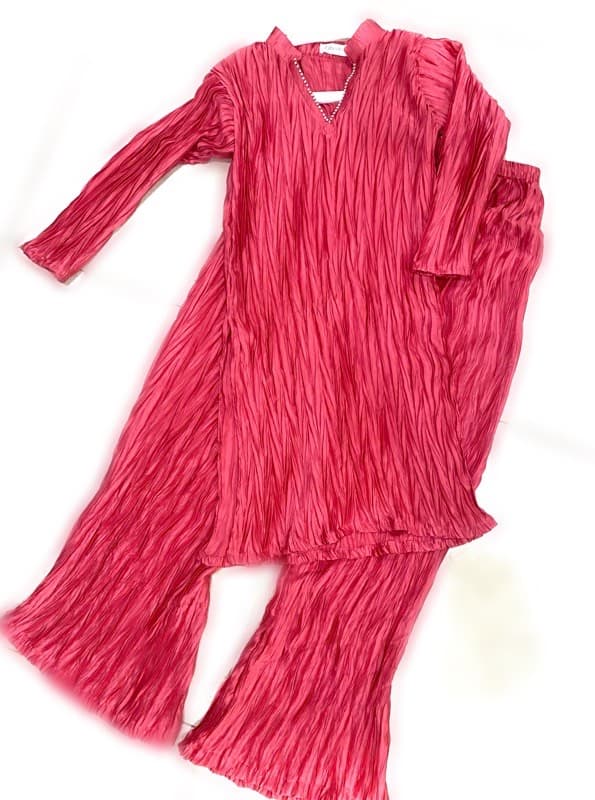 Pleated Pink Co-ord set