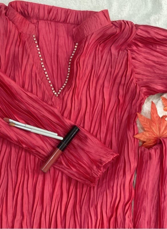 Pleated Pink Co-ord set